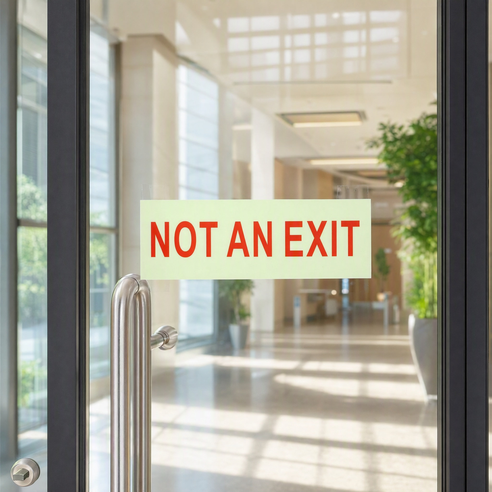 Emergency Exit Sign - 2Pcs Night Luminous Not An Exit