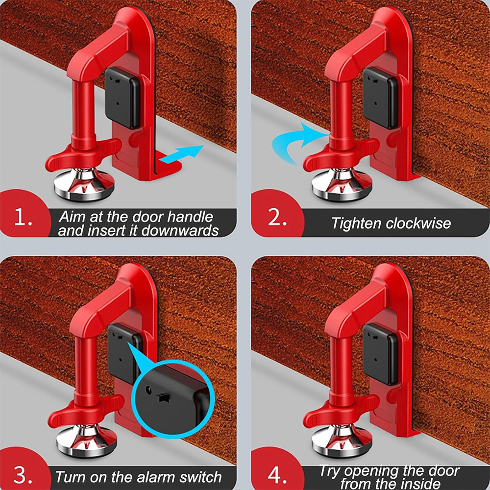 Battery Powered Alarm Door Sto - Door Stop Alarm 评论和价格
