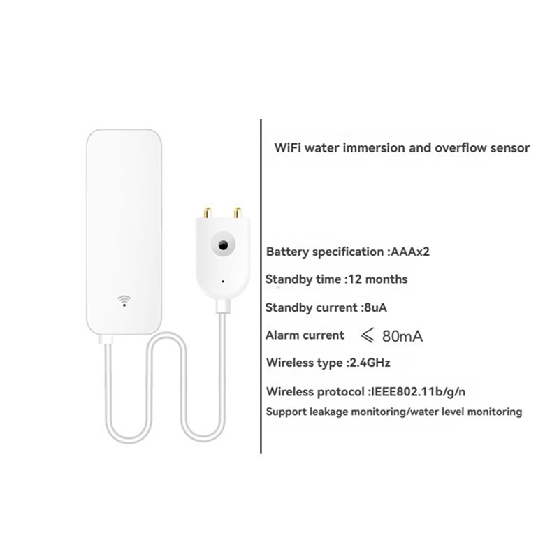 DTEN-Tuya WIFI Smart Water Lea - Water Alarm Sensor 评论和价格