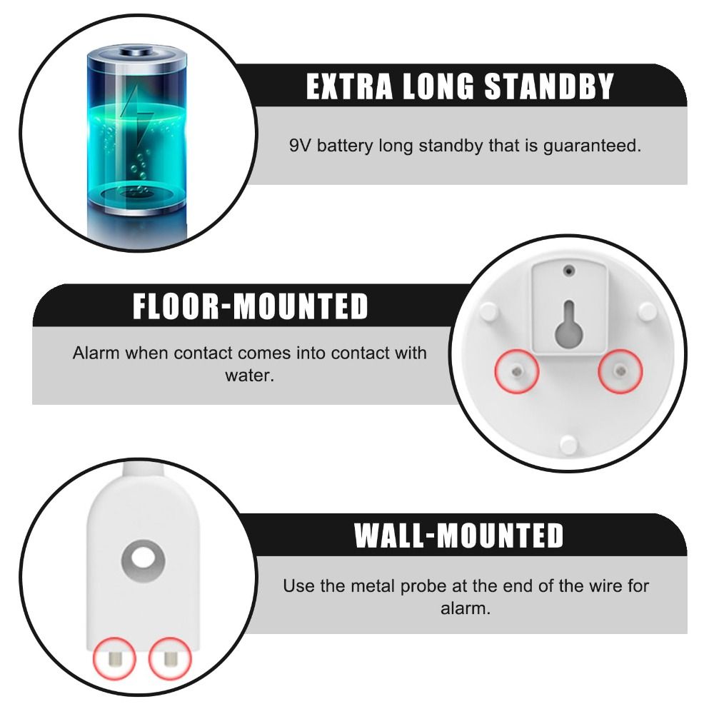 Dual Mode Sensor Water Leak Al - Water Alarm Sensor 评论和价格